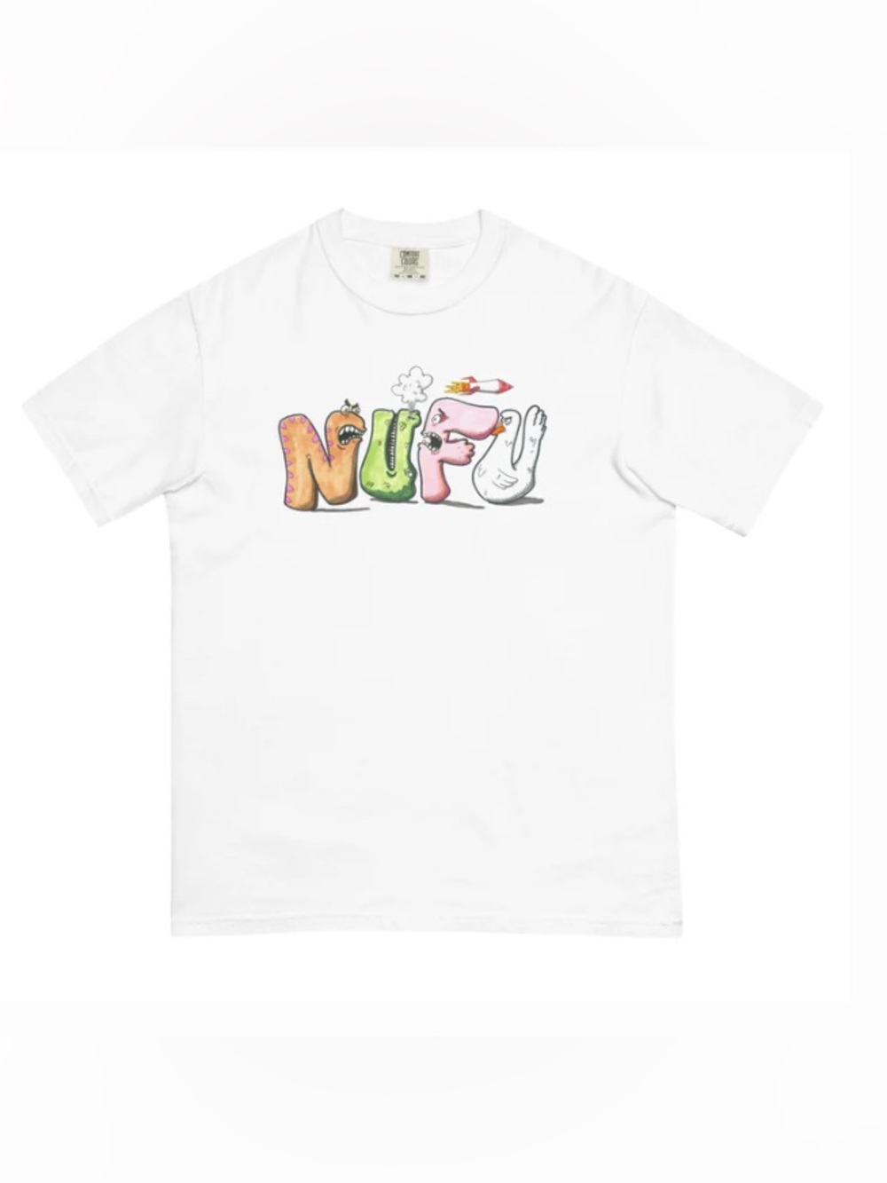 NUFU Brand Lettermen unisex Cartoon Monster Graphic Tee